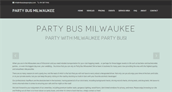 Desktop Screenshot of partybusmilwaukee.com
